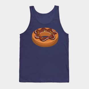 Chocolate Donut with Rainbow Sprinkles Tank Top